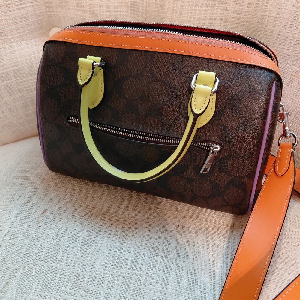 Coach Brown and Yellow Women's Bag - Picture 4 of 6